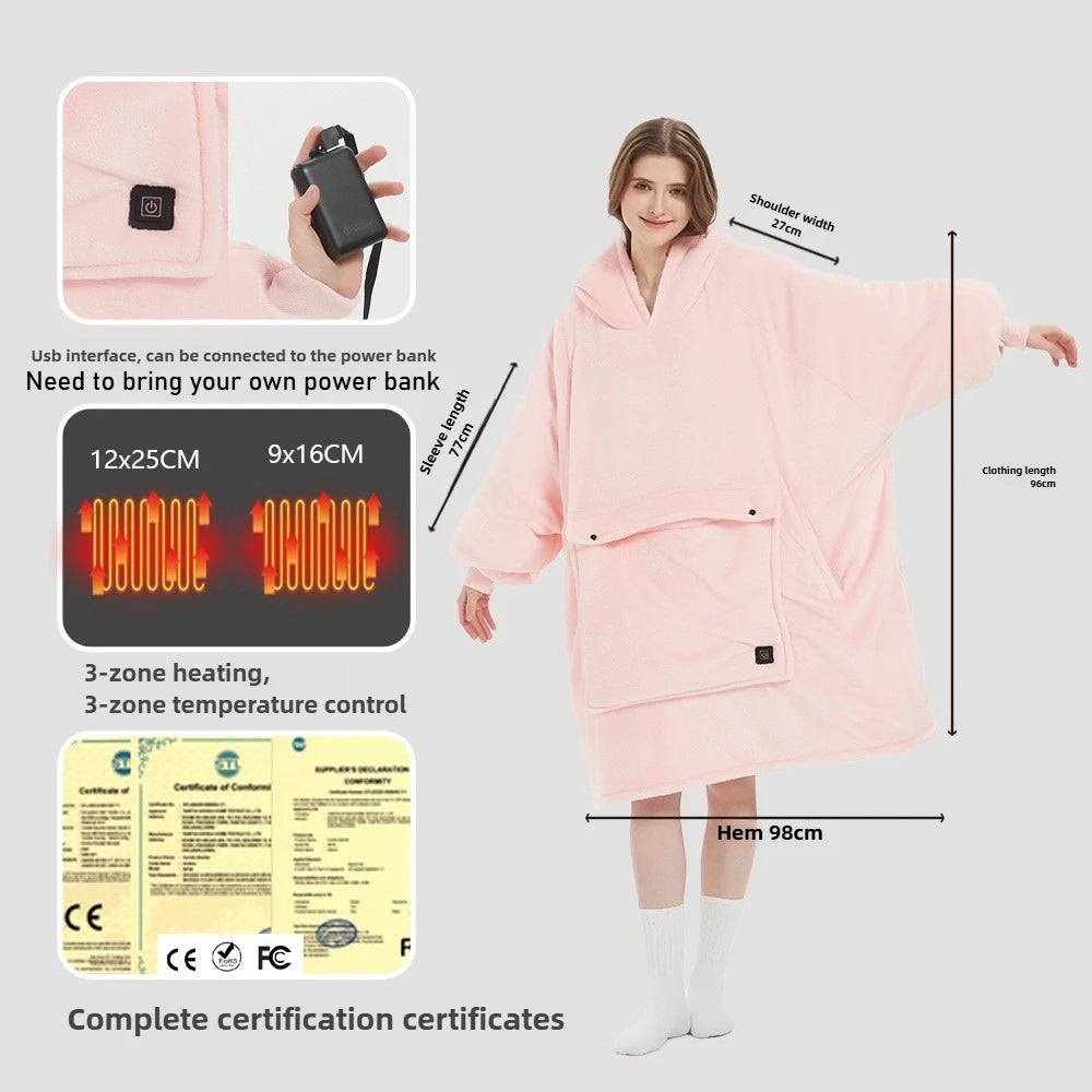 Joey heated hoodie with front pouch
